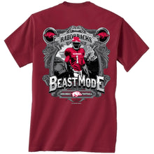 Load image into Gallery viewer, Arkansas Beast Mode ss t shirt crimson
