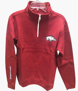 Arkansas Apex 1/4 Zip Fleece Pullover (Crimson)
