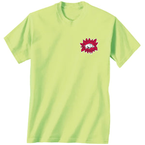 Arkansas Flip Flop t shirt on green